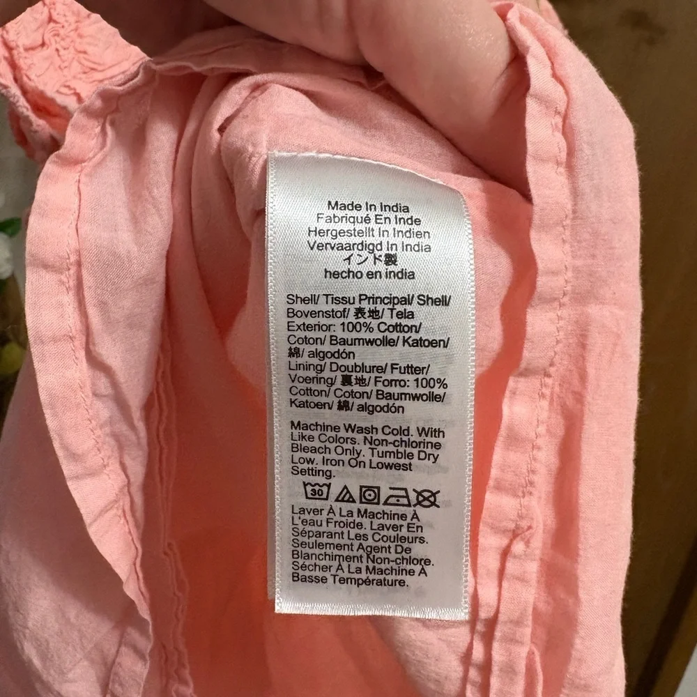 J. Crew Rosalie Smocked Pink Cotton Voile Blouse💗